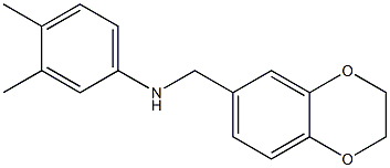 N-(2,3-dihydro-1,4-benzodioxin-6-ylmethyl)-3,4-dimethylaniline Structure