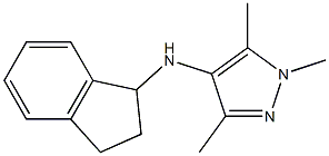 N-(2,3-dihydro-1H-inden-1-yl)-1,3,5-trimethyl-1H-pyrazol-4-amine 化学構造式