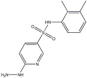 N-(2,3-dimethylphenyl)-6-hydrazinylpyridine-3-sulfonamide,,结构式