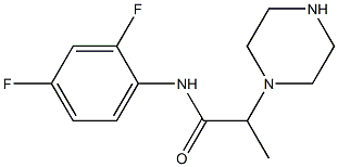 N-(2,4-difluorophenyl)-2-(piperazin-1-yl)propanamide Struktur