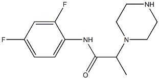 N-(2,4-difluorophenyl)-2-(piperazin-1-yl)propanamide 结构式