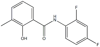 N-(2,4-difluorophenyl)-2-hydroxy-3-methylbenzamide Struktur