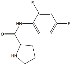 N-(2,4-difluorophenyl)pyrrolidine-2-carboxamide,,结构式