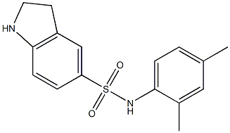 N-(2,4-dimethylphenyl)-2,3-dihydro-1H-indole-5-sulfonamide,,结构式
