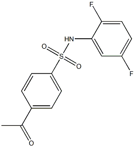 N-(2,5-difluorophenyl)-4-acetylbenzene-1-sulfonamide 结构式