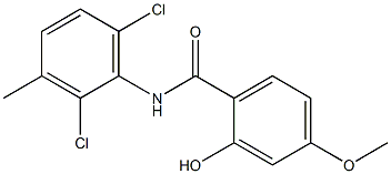 N-(2,6-dichloro-3-methylphenyl)-2-hydroxy-4-methoxybenzamide 结构式