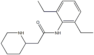 N-(2,6-diethylphenyl)-2-(piperidin-2-yl)acetamide Struktur