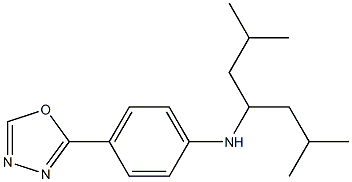 N-(2,6-dimethylheptan-4-yl)-4-(1,3,4-oxadiazol-2-yl)aniline Structure