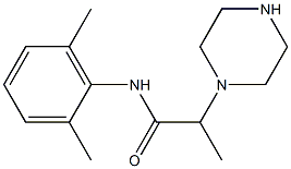 N-(2,6-dimethylphenyl)-2-(piperazin-1-yl)propanamide Structure