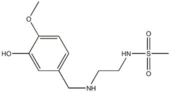 N-(2-{[(3-hydroxy-4-methoxyphenyl)methyl]amino}ethyl)methanesulfonamide Structure