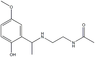 N-(2-{[1-(2-hydroxy-5-methoxyphenyl)ethyl]amino}ethyl)acetamide,,结构式