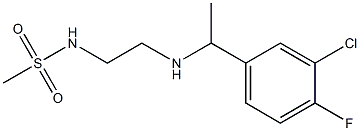 N-(2-{[1-(3-chloro-4-fluorophenyl)ethyl]amino}ethyl)methanesulfonamide 结构式