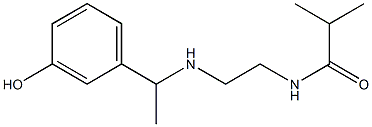 N-(2-{[1-(3-hydroxyphenyl)ethyl]amino}ethyl)-2-methylpropanamide Structure