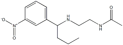 N-(2-{[1-(3-nitrophenyl)butyl]amino}ethyl)acetamide Structure