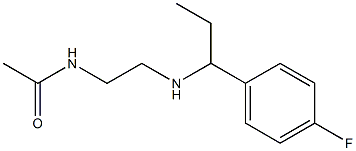 N-(2-{[1-(4-fluorophenyl)propyl]amino}ethyl)acetamide Structure