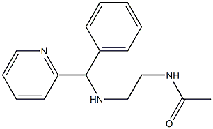 N-(2-{[phenyl(pyridin-2-yl)methyl]amino}ethyl)acetamide 结构式