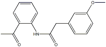 N-(2-acetylphenyl)-2-(3-methoxyphenyl)acetamide Struktur