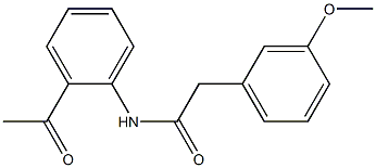 N-(2-acetylphenyl)-2-(3-methoxyphenyl)acetamide 化学構造式