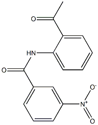 N-(2-acetylphenyl)-3-nitrobenzamide,,结构式