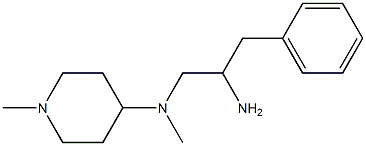 N-(2-amino-3-phenylpropyl)-N,1-dimethylpiperidin-4-amine 结构式