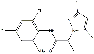N-(2-amino-4,6-dichlorophenyl)-2-(3,5-dimethyl-1H-pyrazol-1-yl)propanamide 结构式