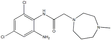 N-(2-amino-4,6-dichlorophenyl)-2-(4-methyl-1,4-diazepan-1-yl)acetamide 结构式