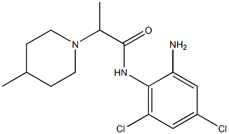 N-(2-amino-4,6-dichlorophenyl)-2-(4-methylpiperidin-1-yl)propanamide,,结构式