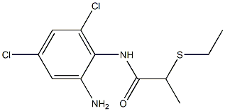 N-(2-amino-4,6-dichlorophenyl)-2-(ethylsulfanyl)propanamide 结构式