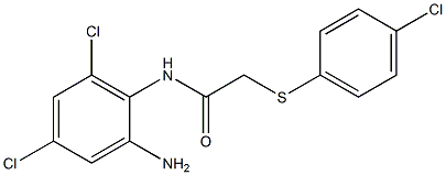 N-(2-amino-4,6-dichlorophenyl)-2-[(4-chlorophenyl)sulfanyl]acetamide