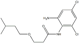 N-(2-amino-4,6-dichlorophenyl)-3-(3-methylbutoxy)propanamide Structure