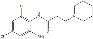 N-(2-amino-4,6-dichlorophenyl)-3-(piperidin-1-yl)propanamide Structure