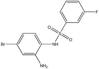 N-(2-amino-4-bromophenyl)-3-fluorobenzene-1-sulfonamide,,结构式