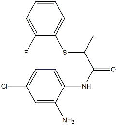 N-(2-amino-4-chlorophenyl)-2-[(2-fluorophenyl)sulfanyl]propanamide Struktur