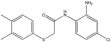 N-(2-amino-4-chlorophenyl)-2-[(3,4-dimethylphenyl)sulfanyl]acetamide 结构式