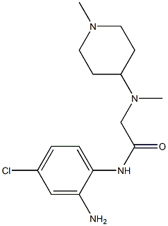 N-(2-amino-4-chlorophenyl)-2-[methyl(1-methylpiperidin-4-yl)amino]acetamide 化学構造式