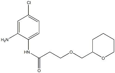 N-(2-amino-4-chlorophenyl)-3-(oxan-2-ylmethoxy)propanamide 化学構造式