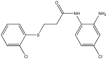 N-(2-amino-4-chlorophenyl)-3-[(2-chlorophenyl)sulfanyl]propanamide Structure