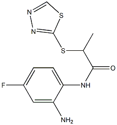 N-(2-amino-4-fluorophenyl)-2-(1,3,4-thiadiazol-2-ylsulfanyl)propanamide
