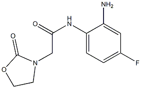 N-(2-amino-4-fluorophenyl)-2-(2-oxo-1,3-oxazolidin-3-yl)acetamide,,结构式