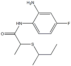 N-(2-amino-4-fluorophenyl)-2-(butan-2-ylsulfanyl)propanamide Structure