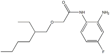 N-(2-amino-4-fluorophenyl)-2-[(2-ethylhexyl)oxy]acetamide,,结构式