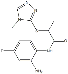 N-(2-amino-4-fluorophenyl)-2-[(4-methyl-4H-1,2,4-triazol-3-yl)sulfanyl]propanamide