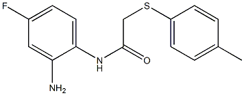 N-(2-amino-4-fluorophenyl)-2-[(4-methylphenyl)sulfanyl]acetamide Structure