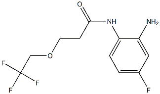 N-(2-amino-4-fluorophenyl)-3-(2,2,2-trifluoroethoxy)propanamide Struktur