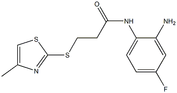  N-(2-amino-4-fluorophenyl)-3-[(4-methyl-1,3-thiazol-2-yl)sulfanyl]propanamide