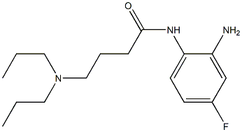 N-(2-amino-4-fluorophenyl)-4-(dipropylamino)butanamide 化学構造式