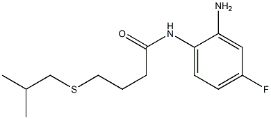 N-(2-amino-4-fluorophenyl)-4-[(2-methylpropyl)sulfanyl]butanamide Struktur