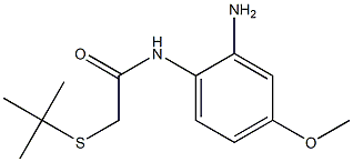 N-(2-amino-4-methoxyphenyl)-2-(tert-butylsulfanyl)acetamide,,结构式