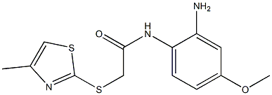 N-(2-amino-4-methoxyphenyl)-2-[(4-methyl-1,3-thiazol-2-yl)sulfanyl]acetamide Structure