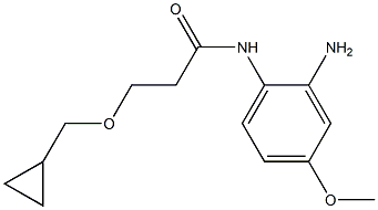 N-(2-amino-4-methoxyphenyl)-3-(cyclopropylmethoxy)propanamide Structure